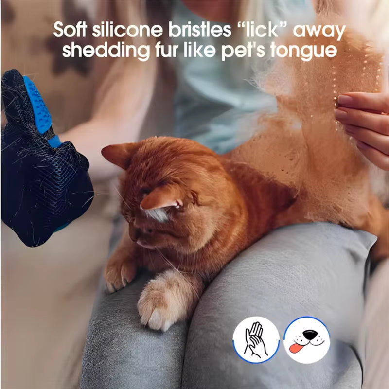 Pet Hair Glove Comb Pet Dog Cat Grooming Cleaning Glove Deshedding Hair Remover Massage Brush Animal Supplies Cat Accessoies